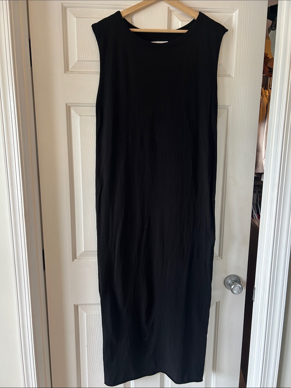 Current/Elliott Black Sleeveless Midi Tank Dress